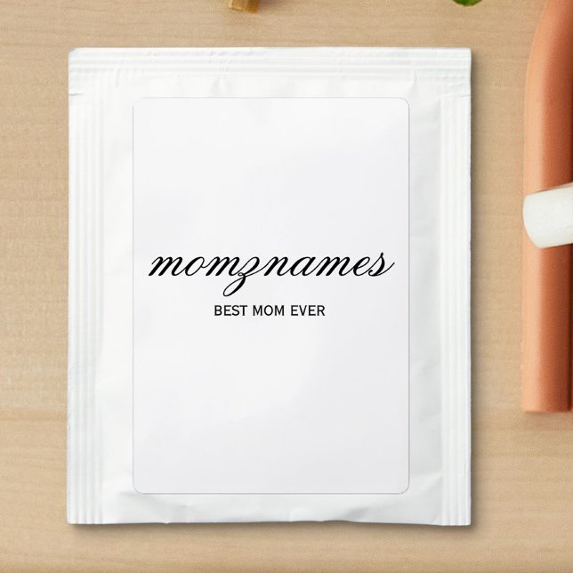 Personalized Best Mom Ever Calligraphy Name Tea Bag Drink Mix (Creator Uploaded)