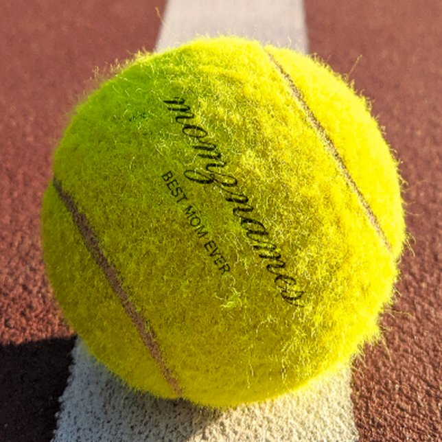 Personalized Best Mom Ever Calligraphy Name Tennis Balls (Creator Uploaded)