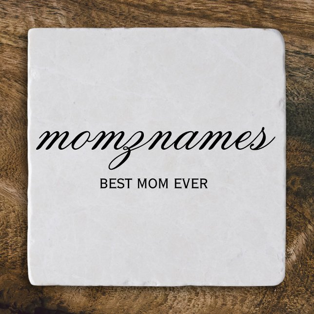 Personalized Best Mom Ever Calligraphy Name Trivet (Creator Uploaded)