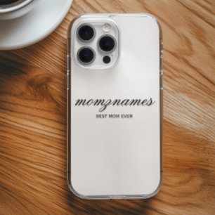 Personalized Best Mom Ever Calligraphy Name iPhone 11 Case