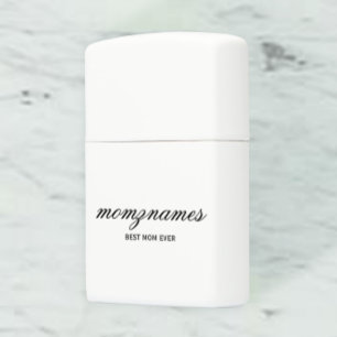 Personalized Best Mom Ever Calligraphy Name Zippo Lighter