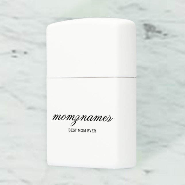 Personalized Best Mom Ever Calligraphy Name Zippo Lighter (Creator Uploaded)