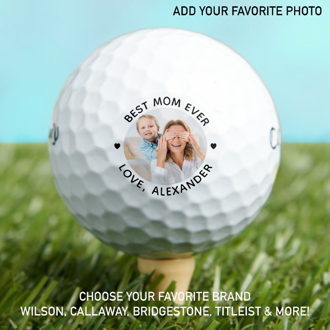 Personalized Best Mom Ever Custom Photo Callaway Golf Balls (Creator Uploaded)