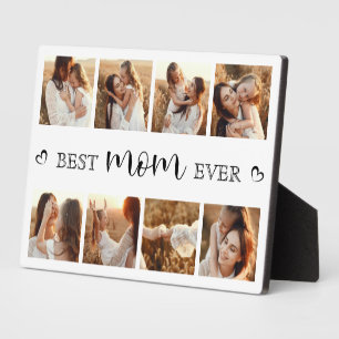 Personalized Best Mom Ever Family Photo Collage Plaque