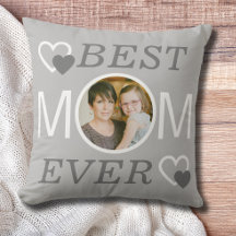 Personalized Best Mom Ever Gray Mothers Day Photo