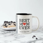 Personalized Best Mom Ever Heart Photo Coffee Mug<br><div class="desc">Personalized Best Mom Ever Heart Photo Coffee Mug.</div>