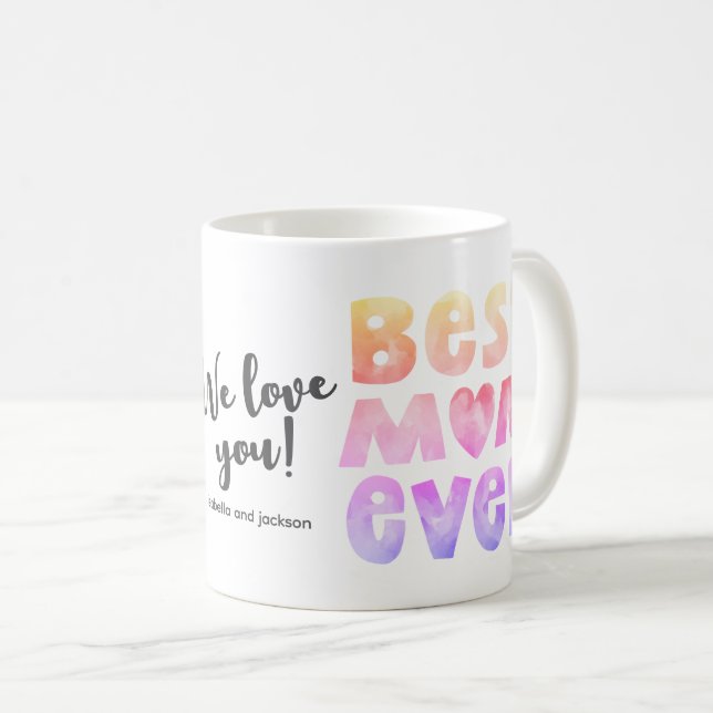 Personalized Best Mom Ever Mom Mug (Front Right)