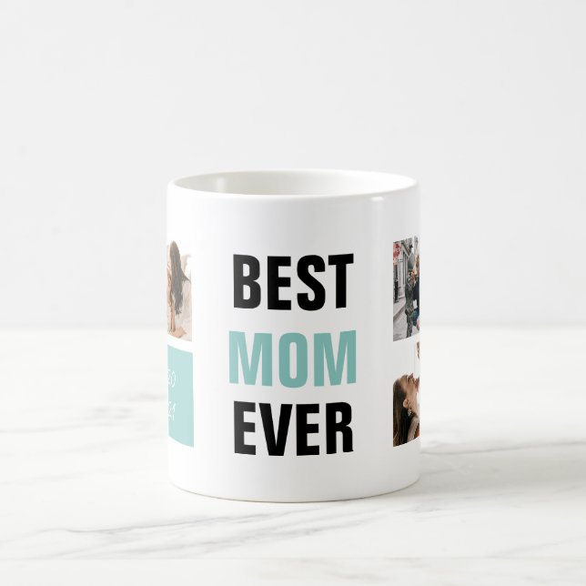 Personalized Best Mom Ever Photo Gift Coffee Mug (Center)