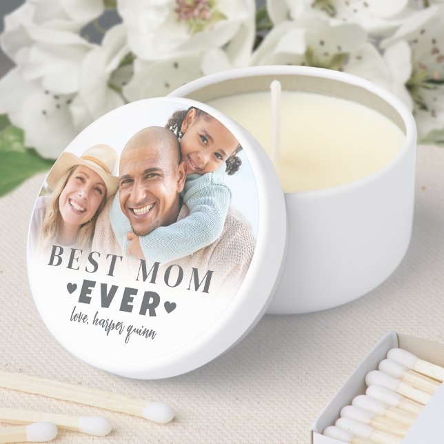 Personalized Best Mom Ever Photo Mini Candle Favors (Personalized Best Mom Ever Photo Mini Candle Favors)