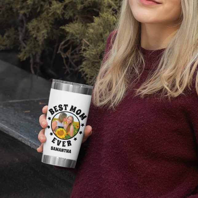 Personalized Best Mom Ever Photo Mother's Day Insulated Tumbler (Creator Uploaded)