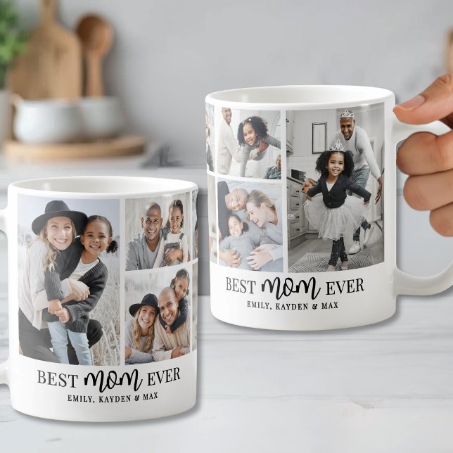 Personalized Best Mom Photo Collage Coffee Mug (Personalized Best Mom Photo Collage Coffee Mug)