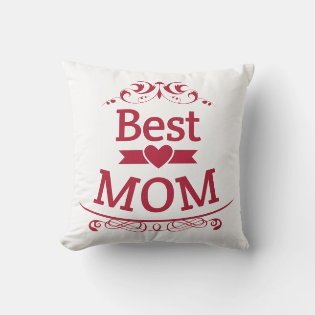 Personalized "Best Mom" Photo Pillow (Front)