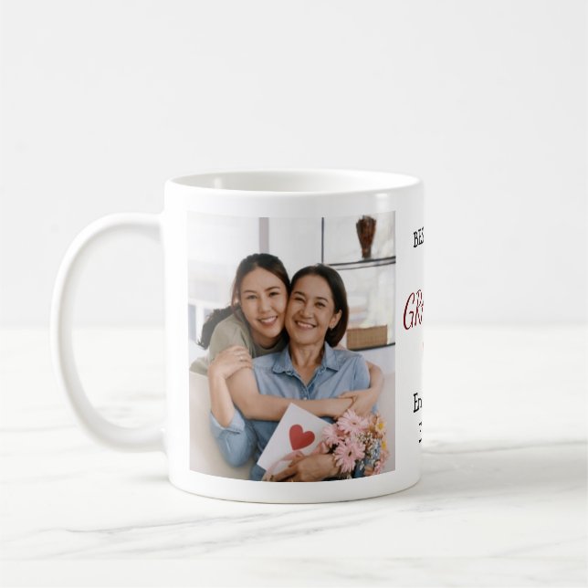 Personalized Best mommy ever  2 Photos  Coffee Mug (Left)