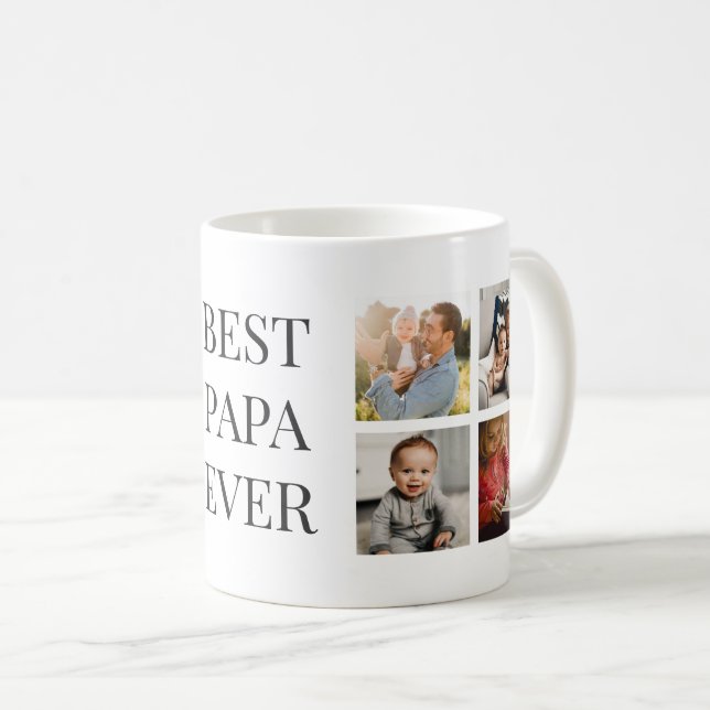 Personalized Best Papa Ever Photo Mug (Front Right)