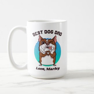 Personalized Best Pug Dog Dad Custom Name