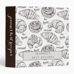 Personalized Best Recipes Desserts 3 Ring Binder