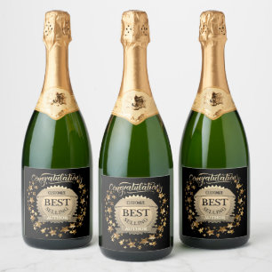 Personalized Best Selling Author Sparkling Wine Label