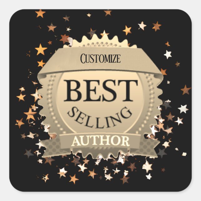 Personalized Best Selling Author  Square Sticker (Front)