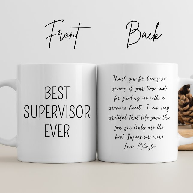Personalized Best Supervisor Ever Manager Coworker Mug (Creator Uploaded)