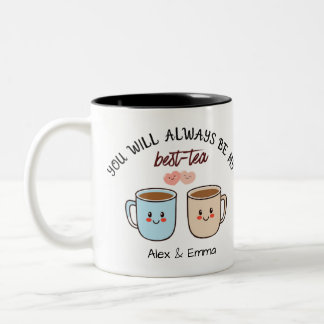 Personalized Best-Tea Couple   Two-Tone Coffee Mug