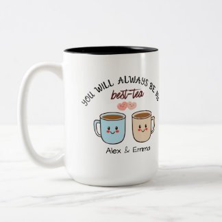 Personalized Best-Tea Couple   Two-Tone Coffee Mug