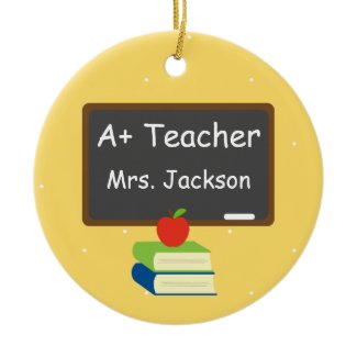 Personalized Best Teacher Chalkboard ornament