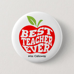 Personalized Best Teacher Ever Button