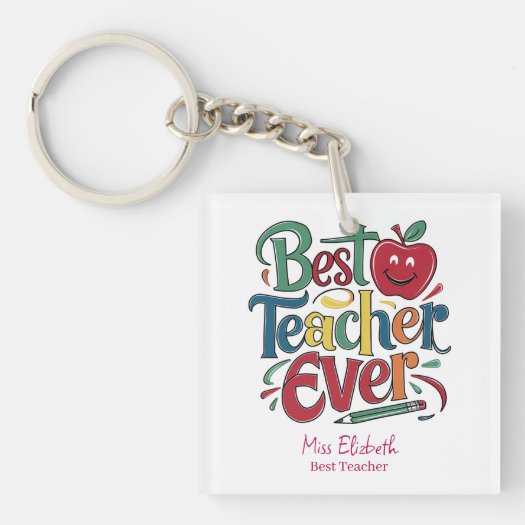 Personalized Best Teacher Ever Colorful