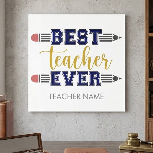 Personalized Best Teacher Ever - Customized Gift Acrylic Print