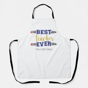 Personalized Best Teacher Ever - Customized Gift Apron