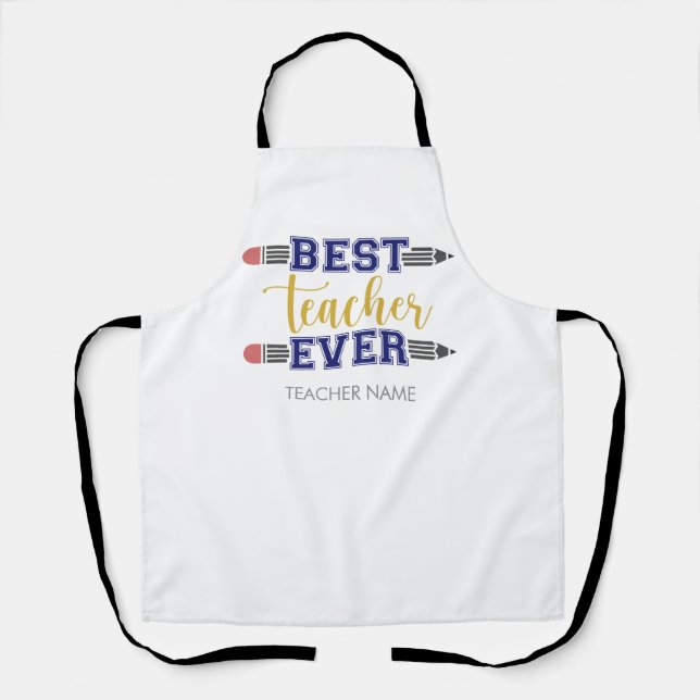 Personalized Best Teacher Ever - Customized Gift Apron (Front)