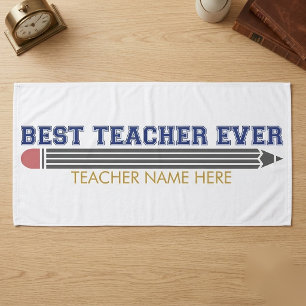 Personalized Best Teacher Ever - Customized Gift Bath Towel