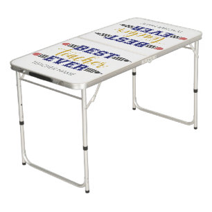 Personalized Best Teacher Ever - Customized Gift Beer Pong Table