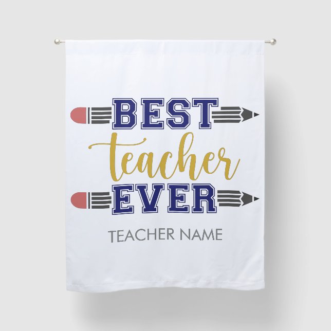 Personalized Best Teacher Ever - Customized Gift Blackout Curtains (Front)