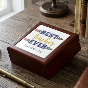 Personalized Best Teacher Ever - Customized Gift Box