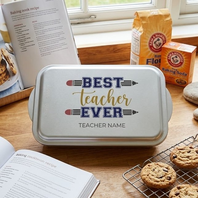 Personalized Best Teacher Ever - Customized Gift Cake Pan (Creator Uploaded)