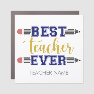 Personalized Best Teacher Ever - Customized Gift Car Magnet
