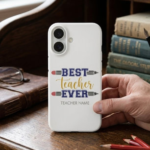 Personalized Best Teacher Ever - Customized Gift iPhone 16 Case