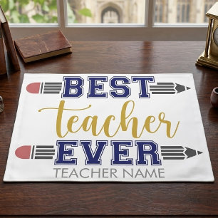 Personalized Best Teacher Ever - Customized Gift Cloth Placemat