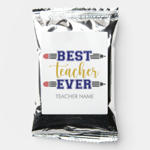Personalized Best Teacher Ever - Customized Gift Coffee Drink Mix