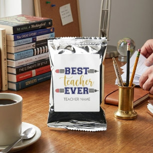 Personalized Best Teacher Ever - Customized Gift Coffee Drink Mix