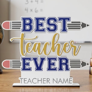 Personalized Best Teacher Ever - Customized Gift Cutout