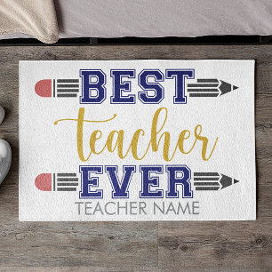 Personalized Best Teacher Ever - Customized Gift Doormat