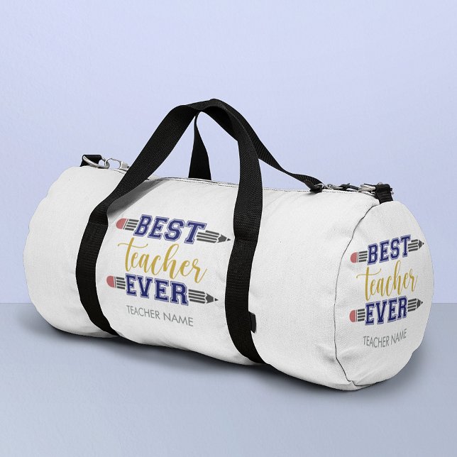 Personalized Best Teacher Ever - Customized Gift Duffle Bag (Creator Uploaded)