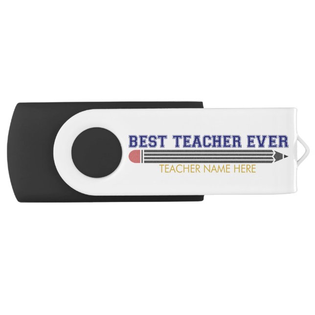 Personalized Best Teacher Ever - Customized Gift Flash Drive (Front)