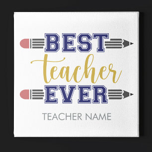 Personalized Best Teacher Ever - Customized Gift Gallery Wrap
