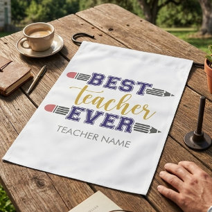 Personalized Best Teacher Ever - Customized Gift Garden Flag