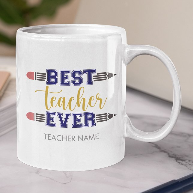 Personalized Best Teacher Ever - Customized Gift Giant Coffee Mug (Creator Uploaded)