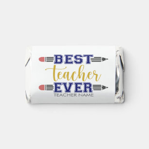 Personalized Best Teacher Ever - Customized Gift Hershey's Miniatures