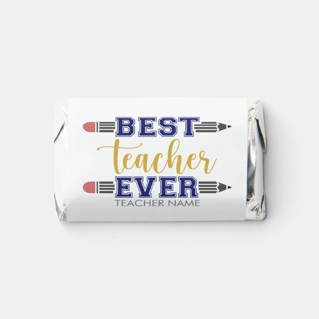 Personalized Best Teacher Ever - Customized Gift Hershey's Miniatures (Front)